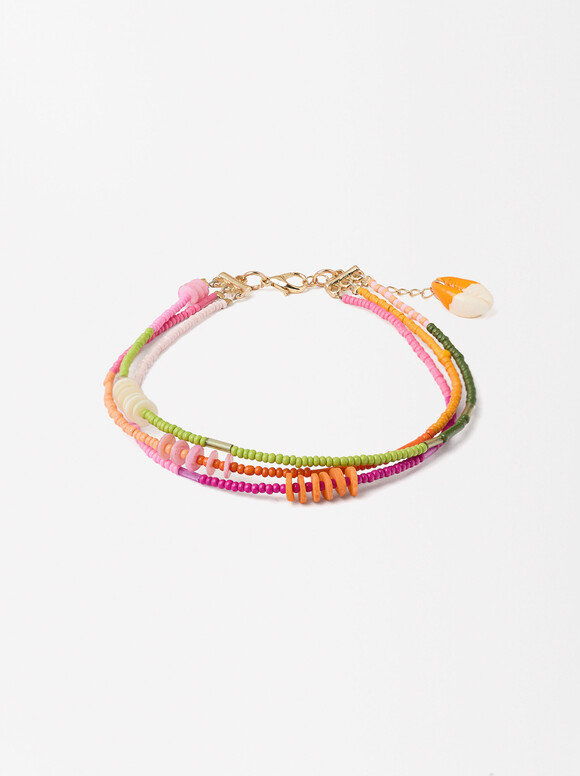 Triple Beaded Bracelet, Multicolor, hi-res