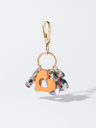 Heart Key Chain, Multicolor, hi-res