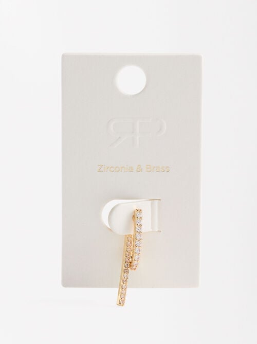 Single pavé earjacket with zirconia 