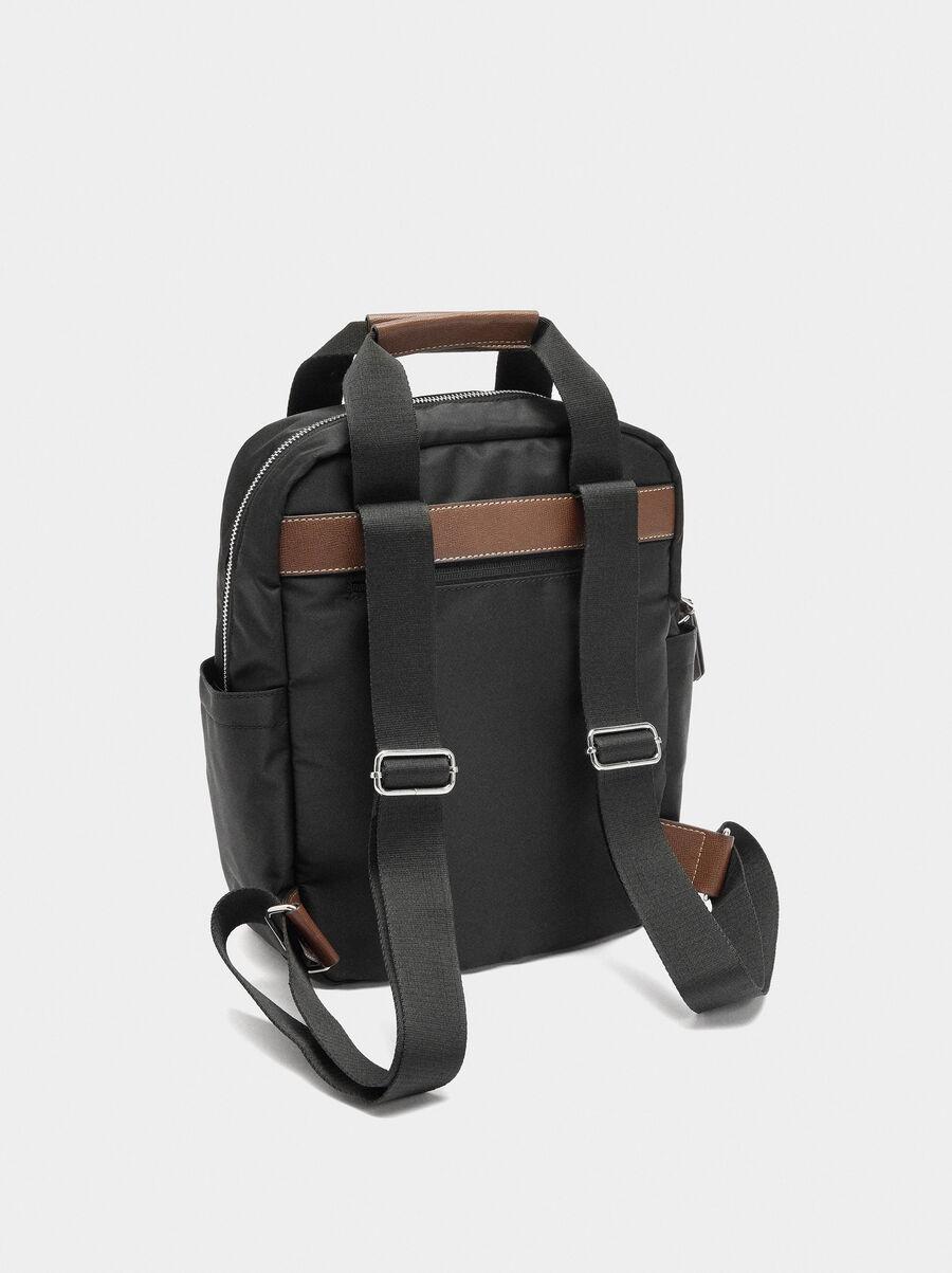 Nylon backpack with pendant
