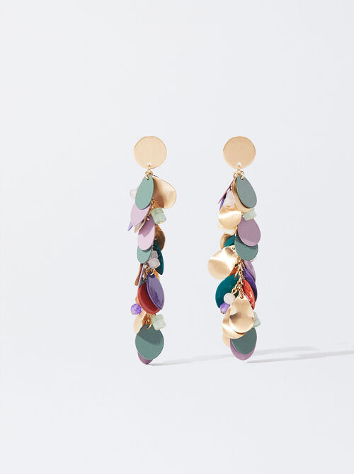 Gold-Toned Earrings With Stones