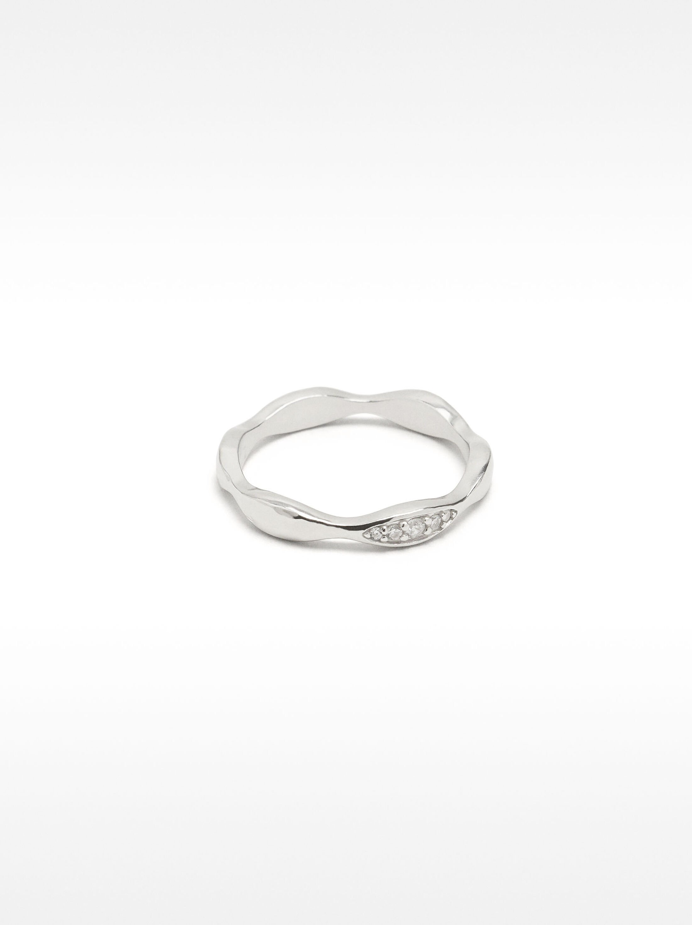 Wave ring with zirconia – 925 sterling silver image number 3.0