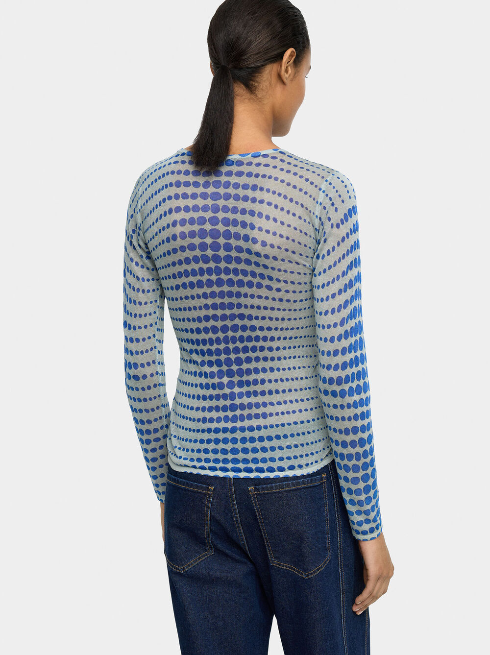 Pull en maille semi-transparent