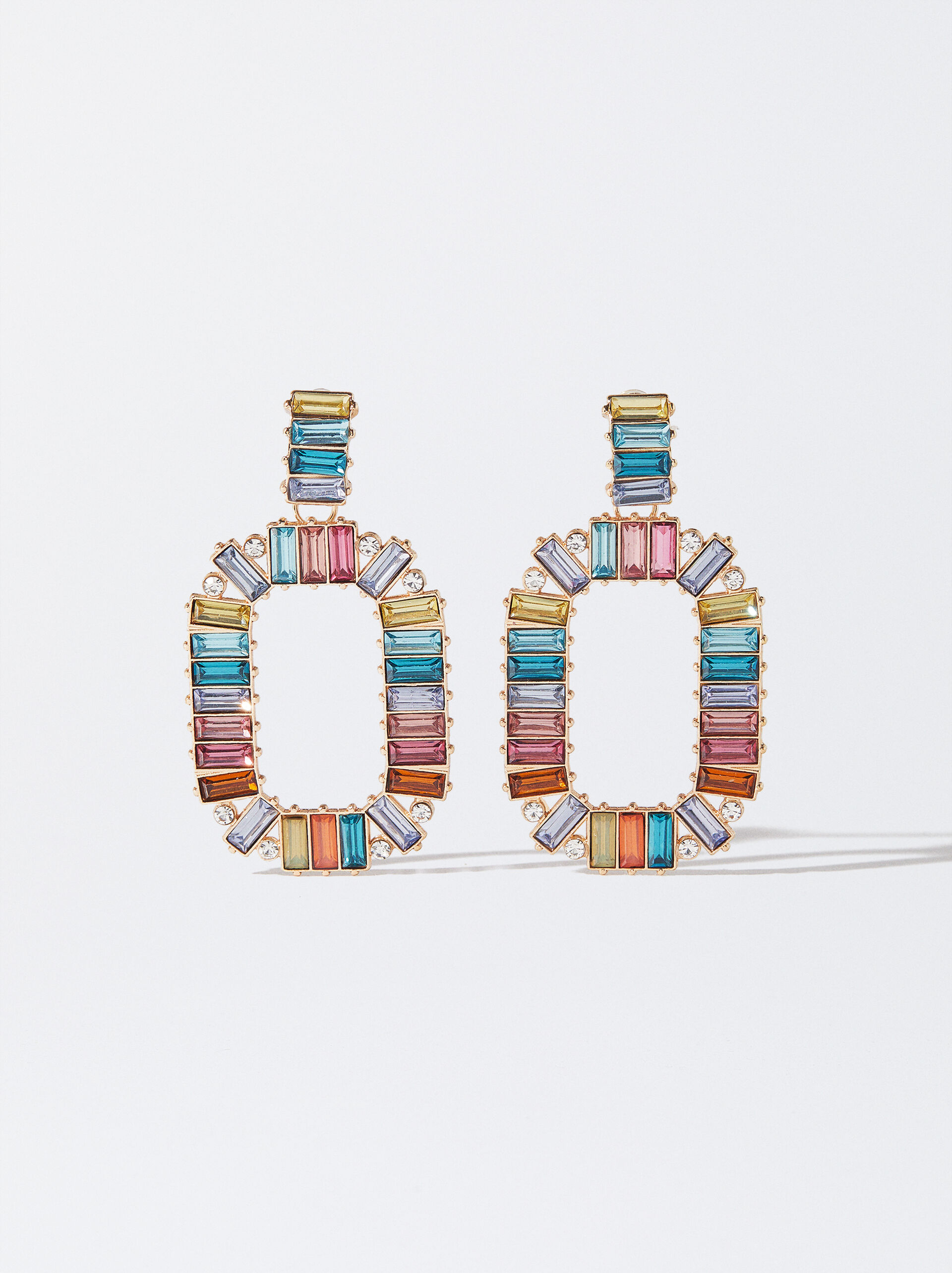 Multicolored Earrings With Crystals image number 0.0