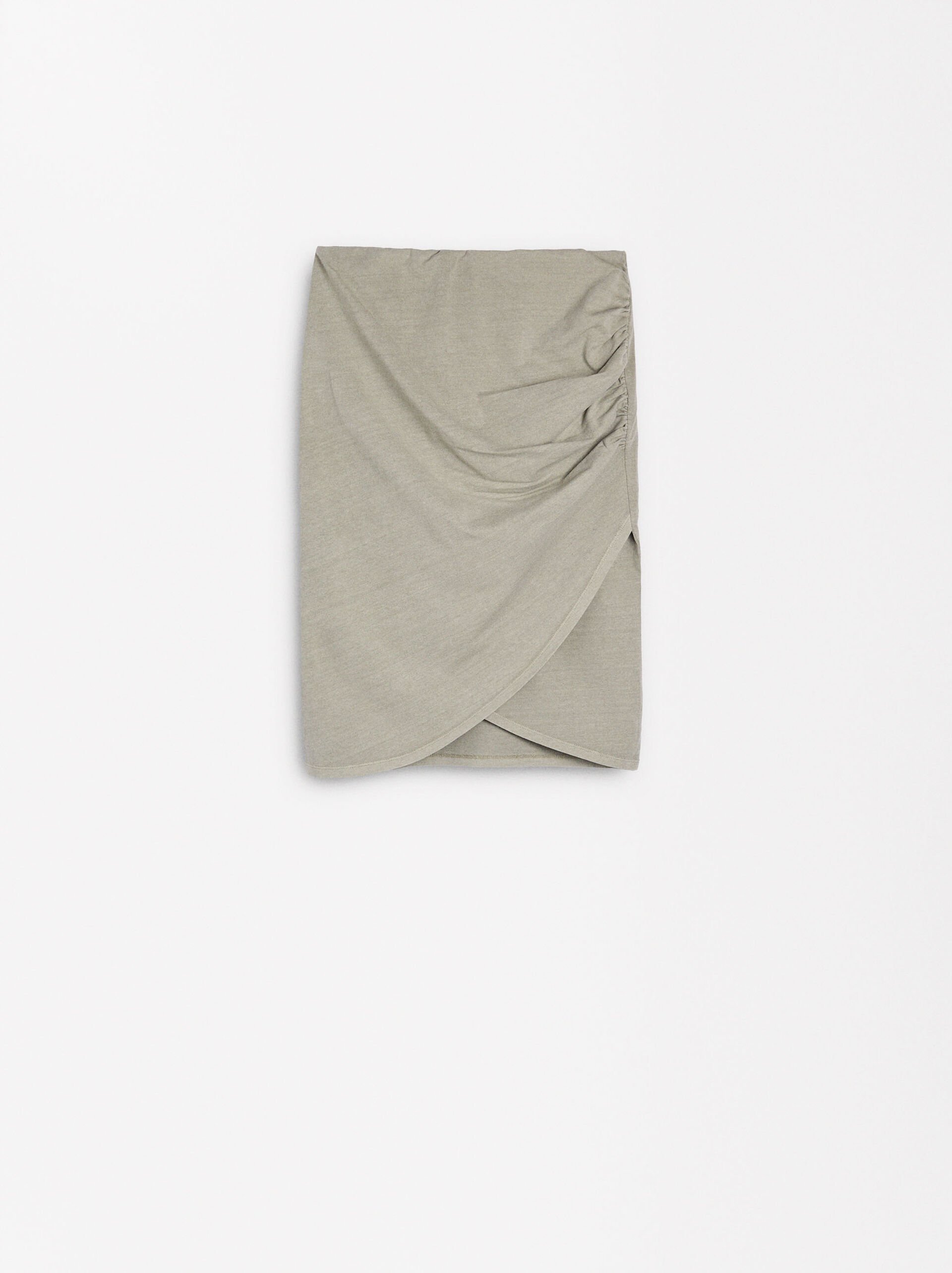 Draped cotton skirt image number 5.0
