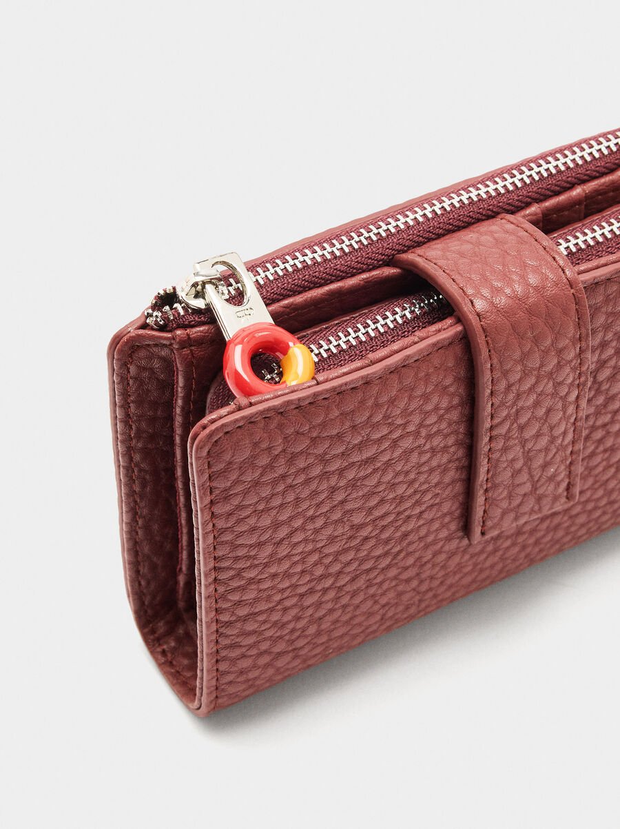 Wallet with double effect texture M