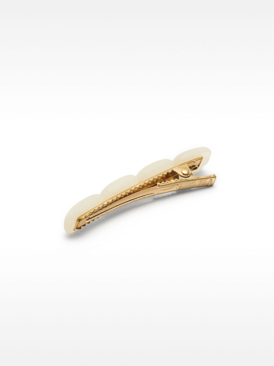 Hairpin with stone-effect resin