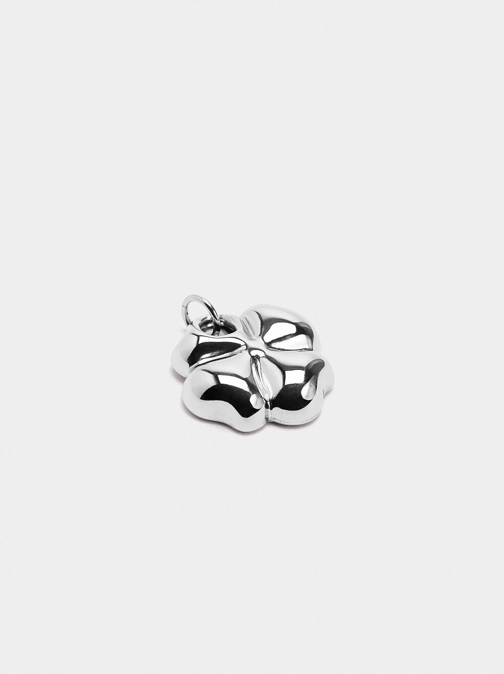 Clover charm - stainless steel