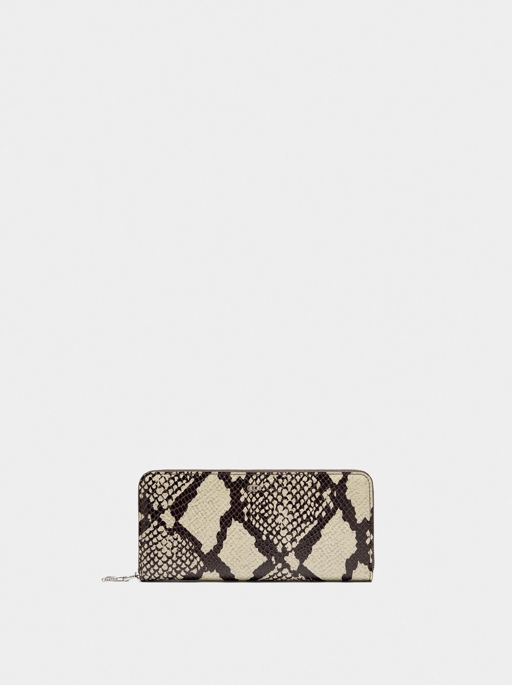 Cartera de estampado animal con cremallera L