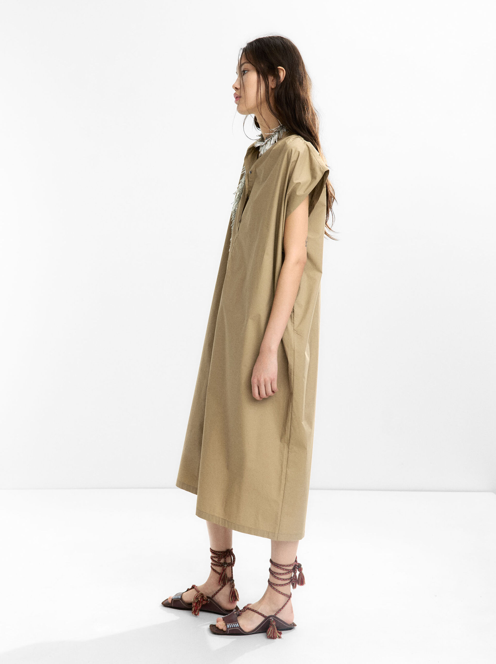 Midi dress 100% cotton image number 2.0