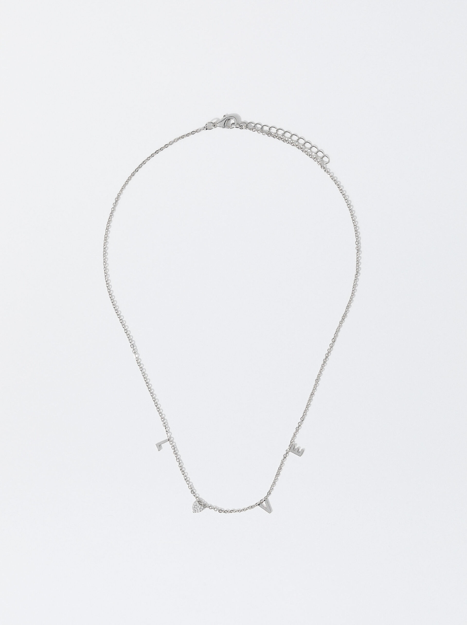 Necklace With Zirconia Love image number 0.0