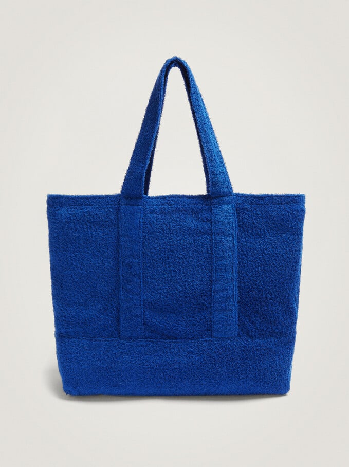 Towel Customizable Shopper Bag, Navy, hi-res