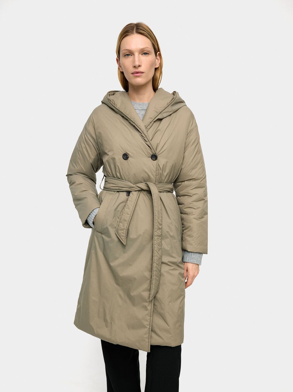 Gesteppter Wickelmantel