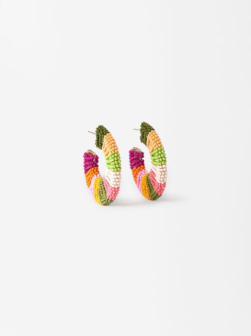 Boucles D'Oreilles Perles Multicolores