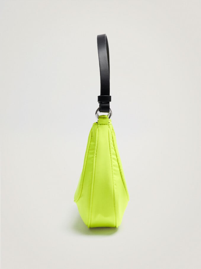 Nylon Shoulder Bag, Yellow, hi-res