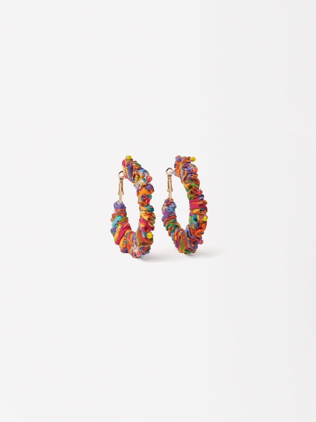 Recycled Cotton Hoop Earrings - Limited Edition image number 0.0