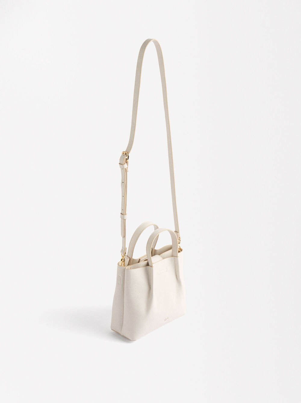 Crackled-effect tote bag