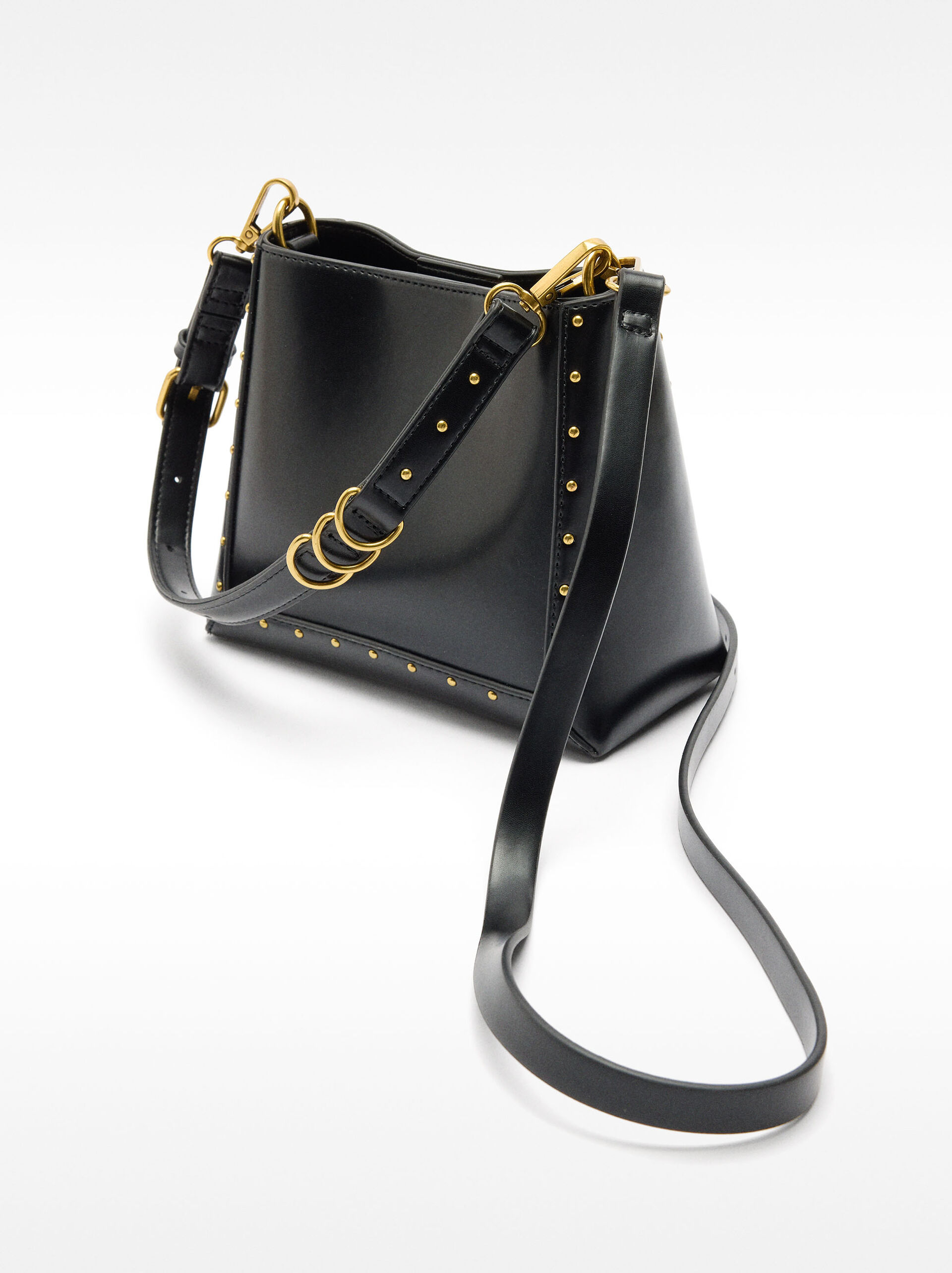 Tote bag with studs  image number 2.0