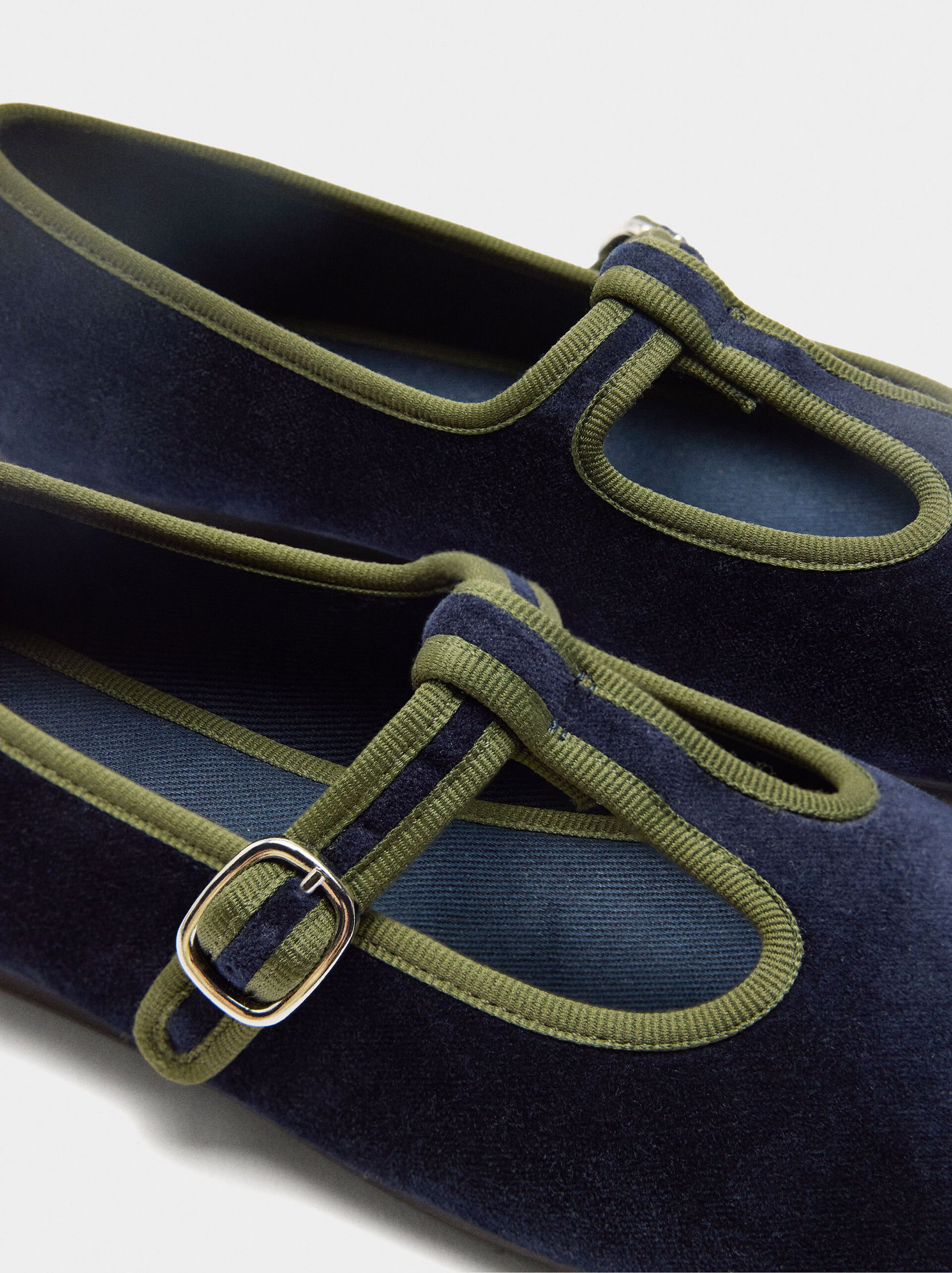 T-bar ballet flats with soft texture image number 4.0