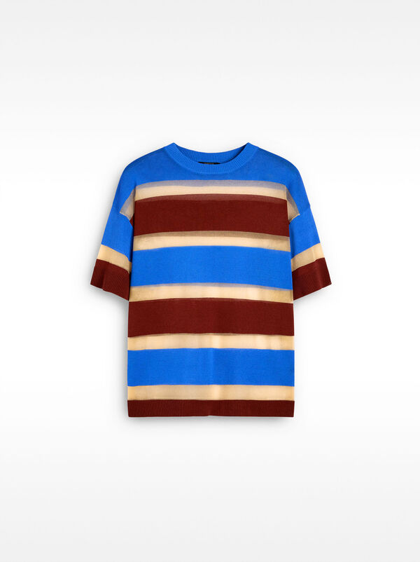 Maglione a righe in maglia