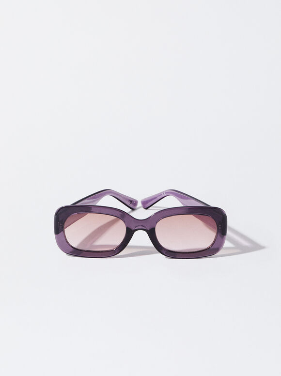 Square Sunglasses, Purple, hi-res