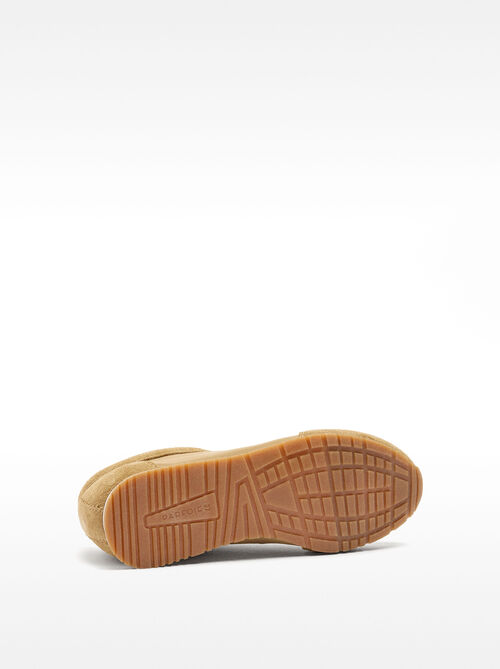 Combined leather sneakers