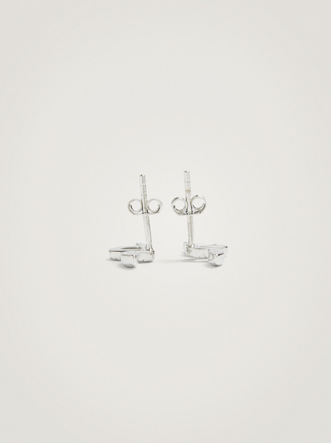 925 Silver Studs With Snake, Silver, hi-res