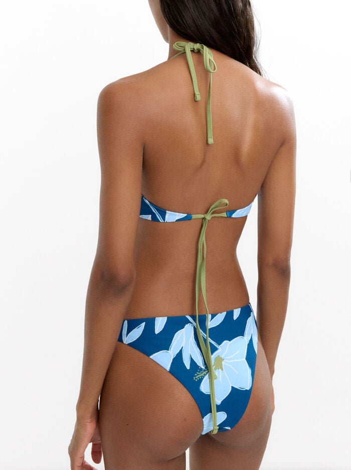 Floral print bikini top