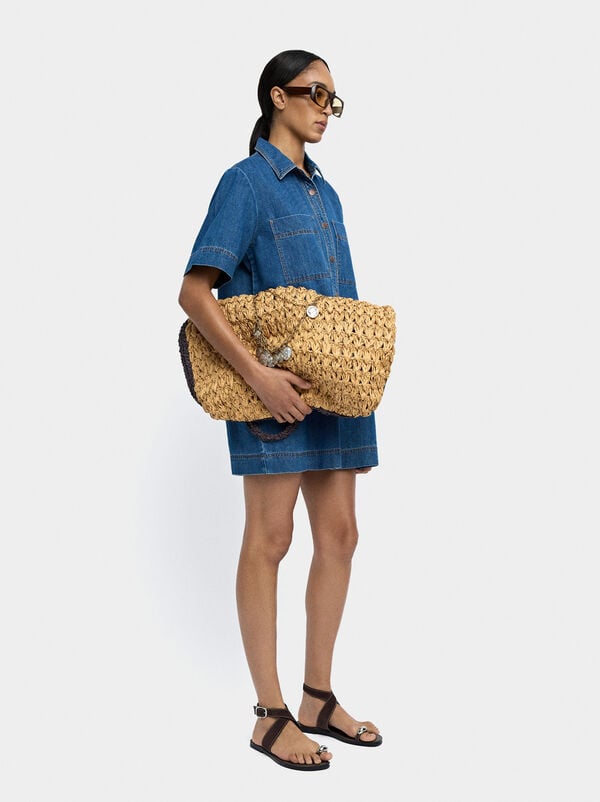 Denim dress with 100% cotton