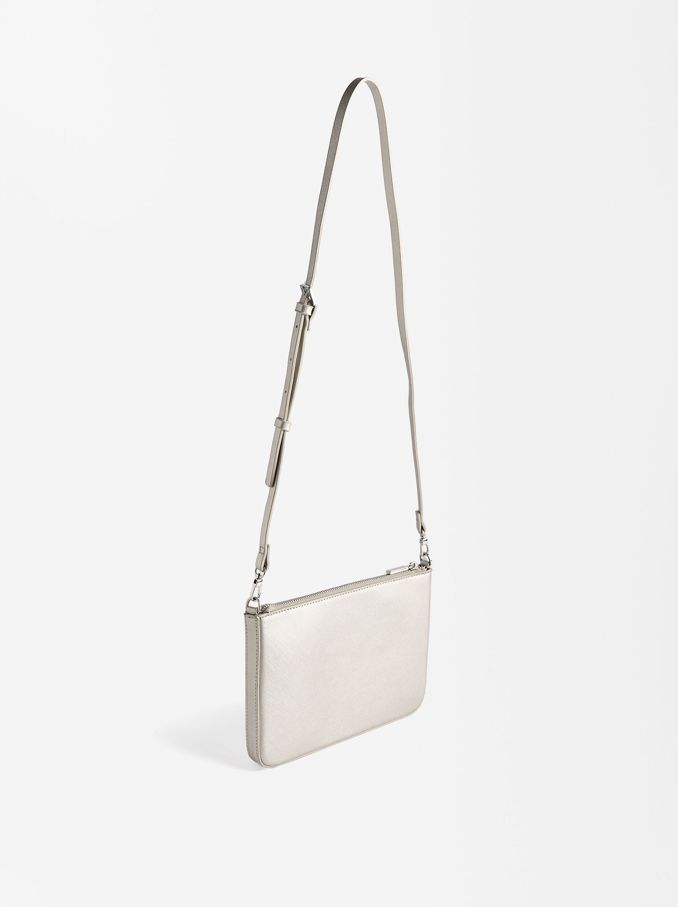Textured basic crossbody bag image number 2.0