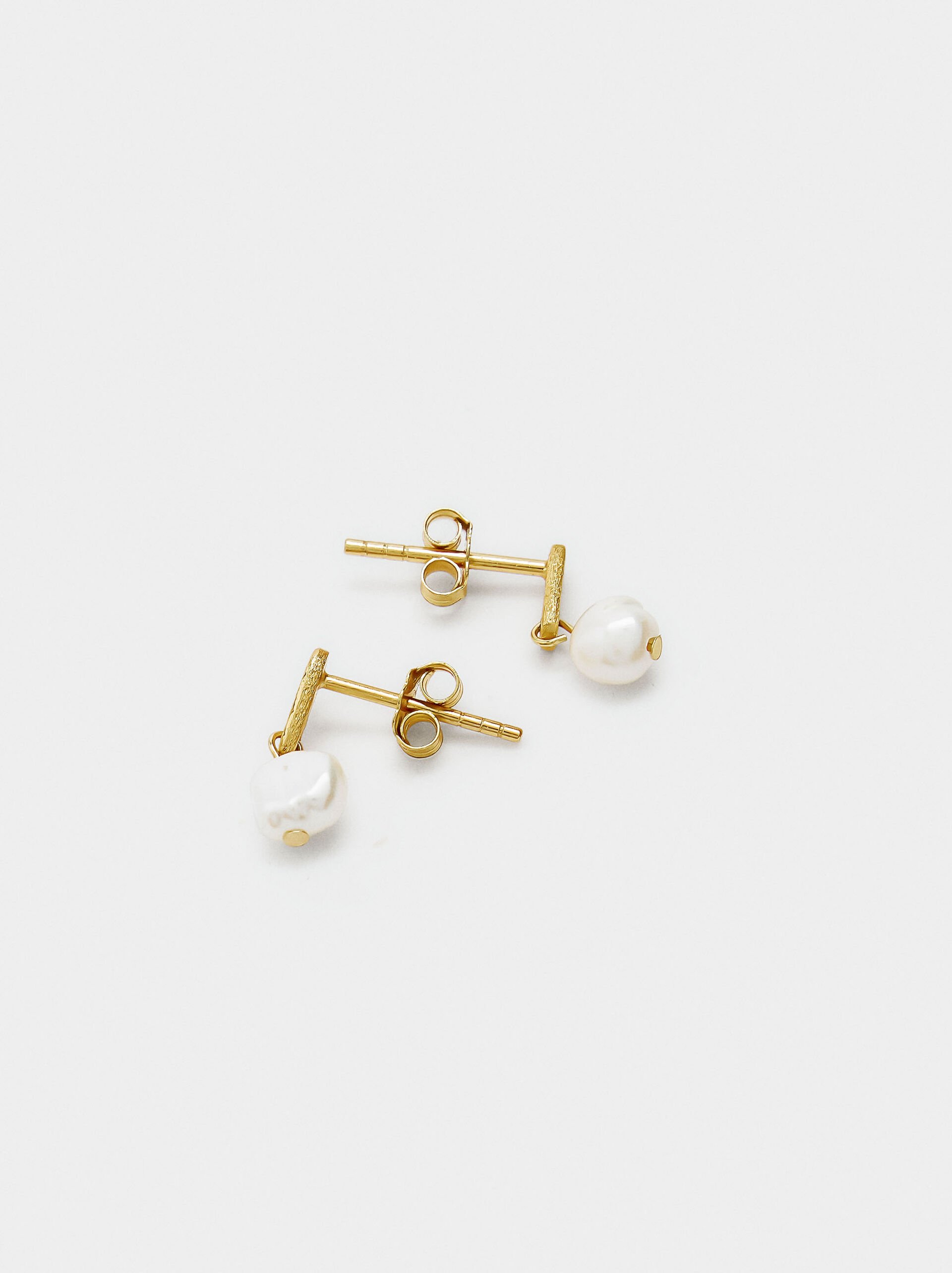 Earrings with freshwater pearls - 925 sterling silver image number 2.0