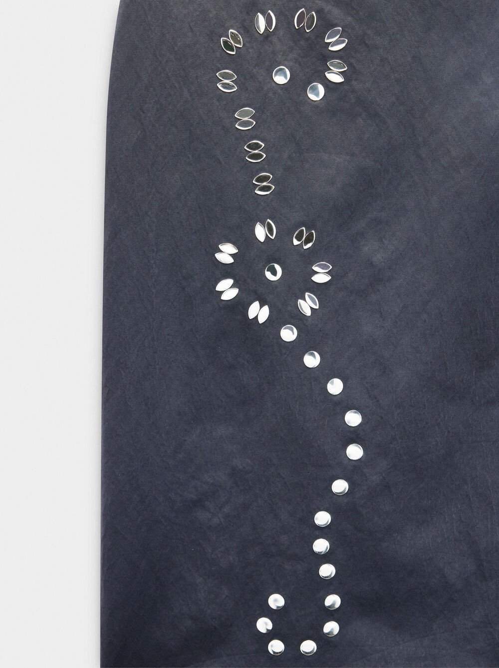 Midi skirt with rhinestones