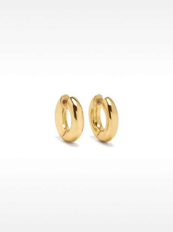 Maxi tubular hoop earrings - 925 sterling silver