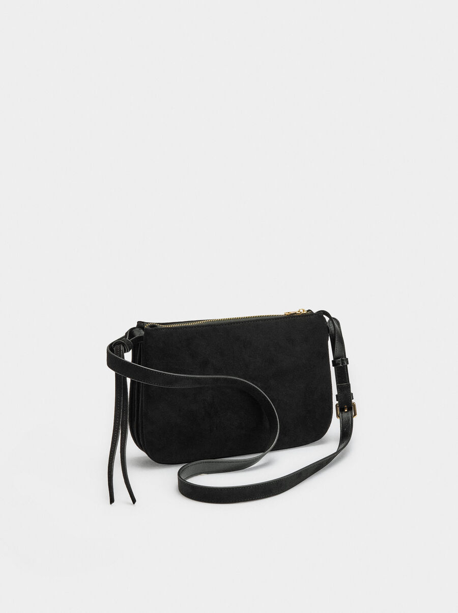 Crossbody bag suede effect
