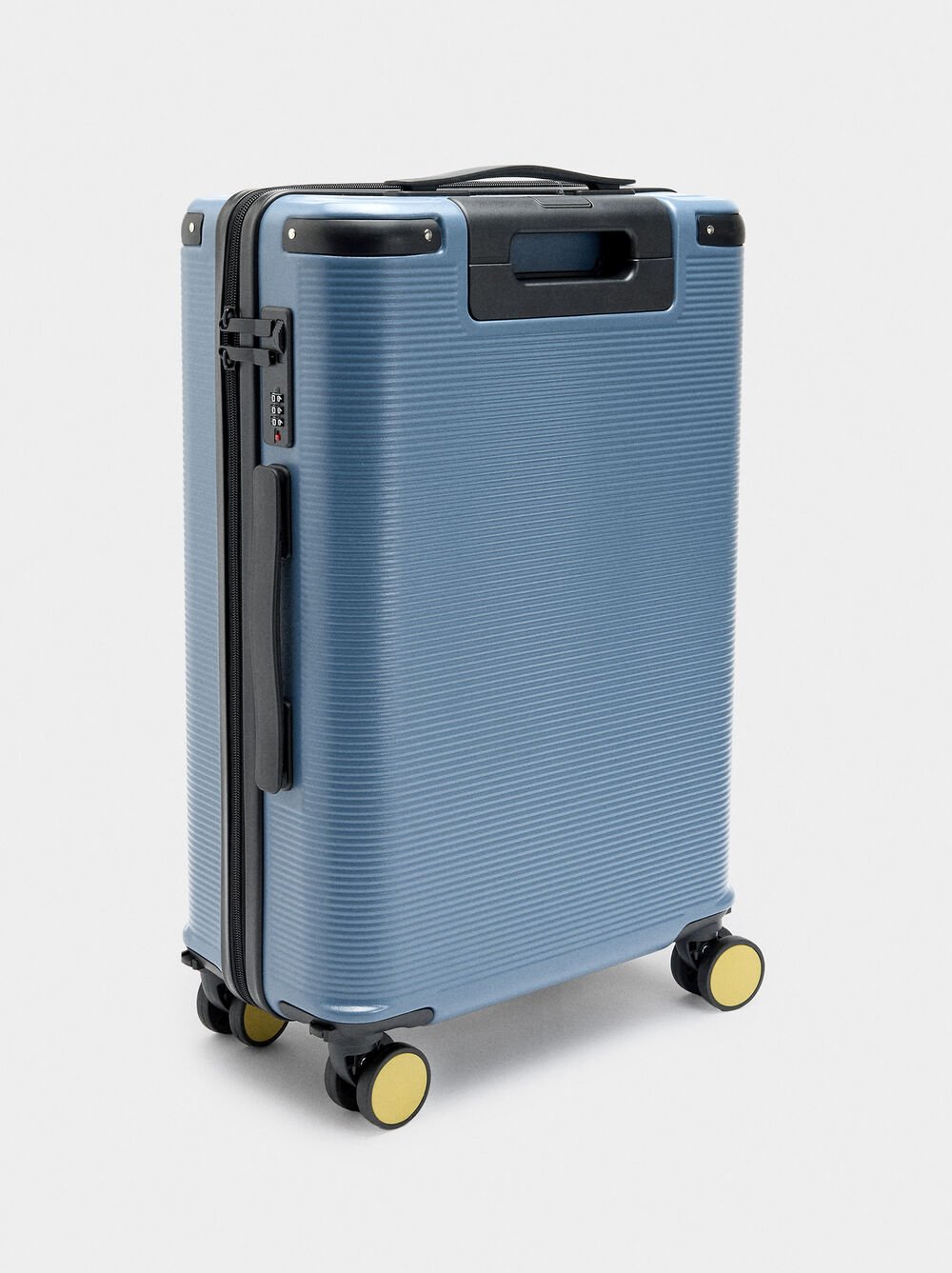 Travel suitcase with texture