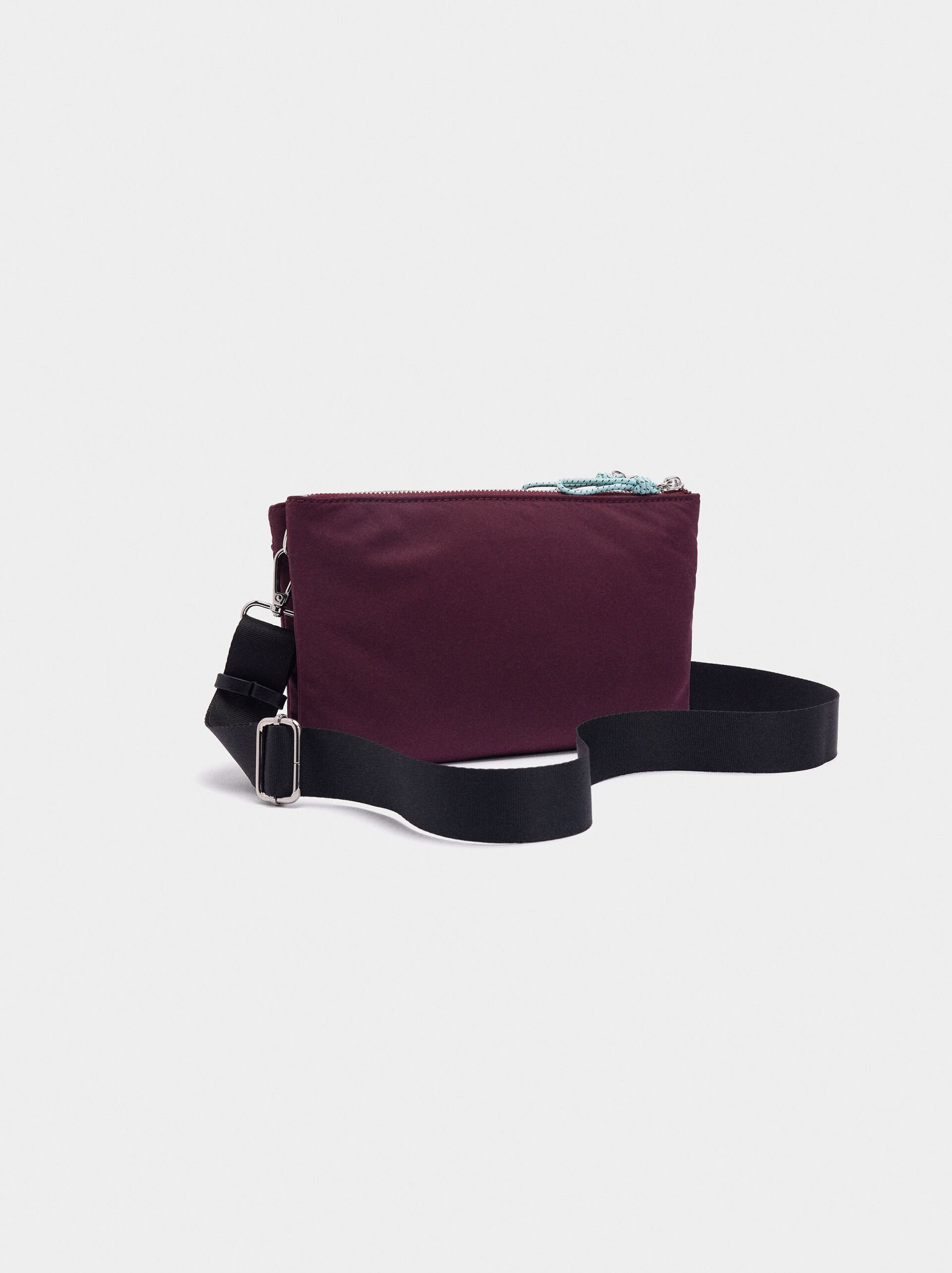 Double crossbody bag in nylon image number 2.0