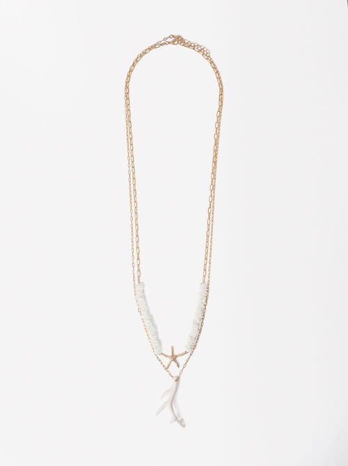 Double Shell Gold Necklace