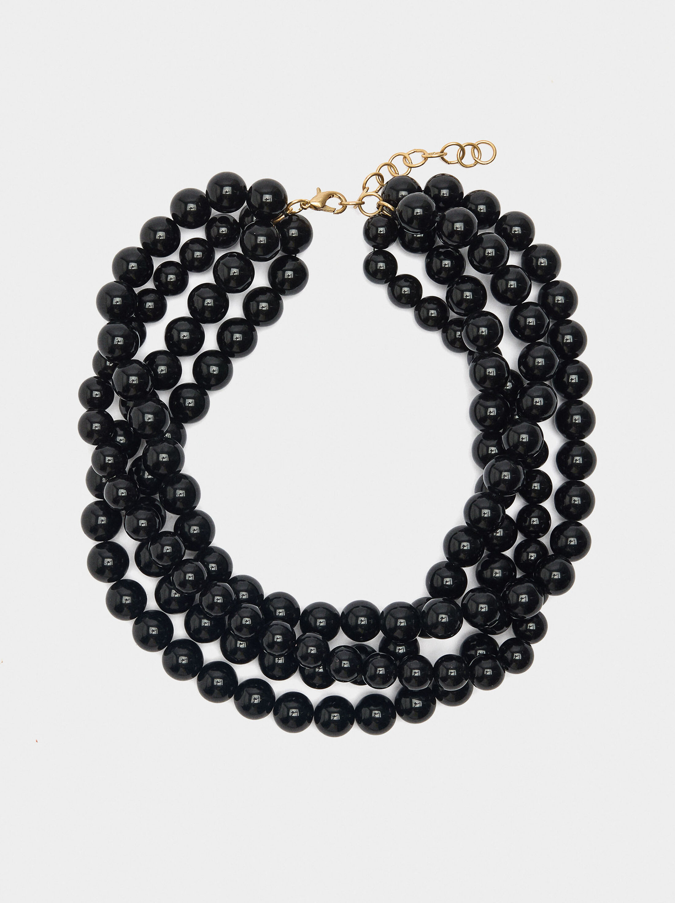 Short multicolour bead necklace image number 0.0