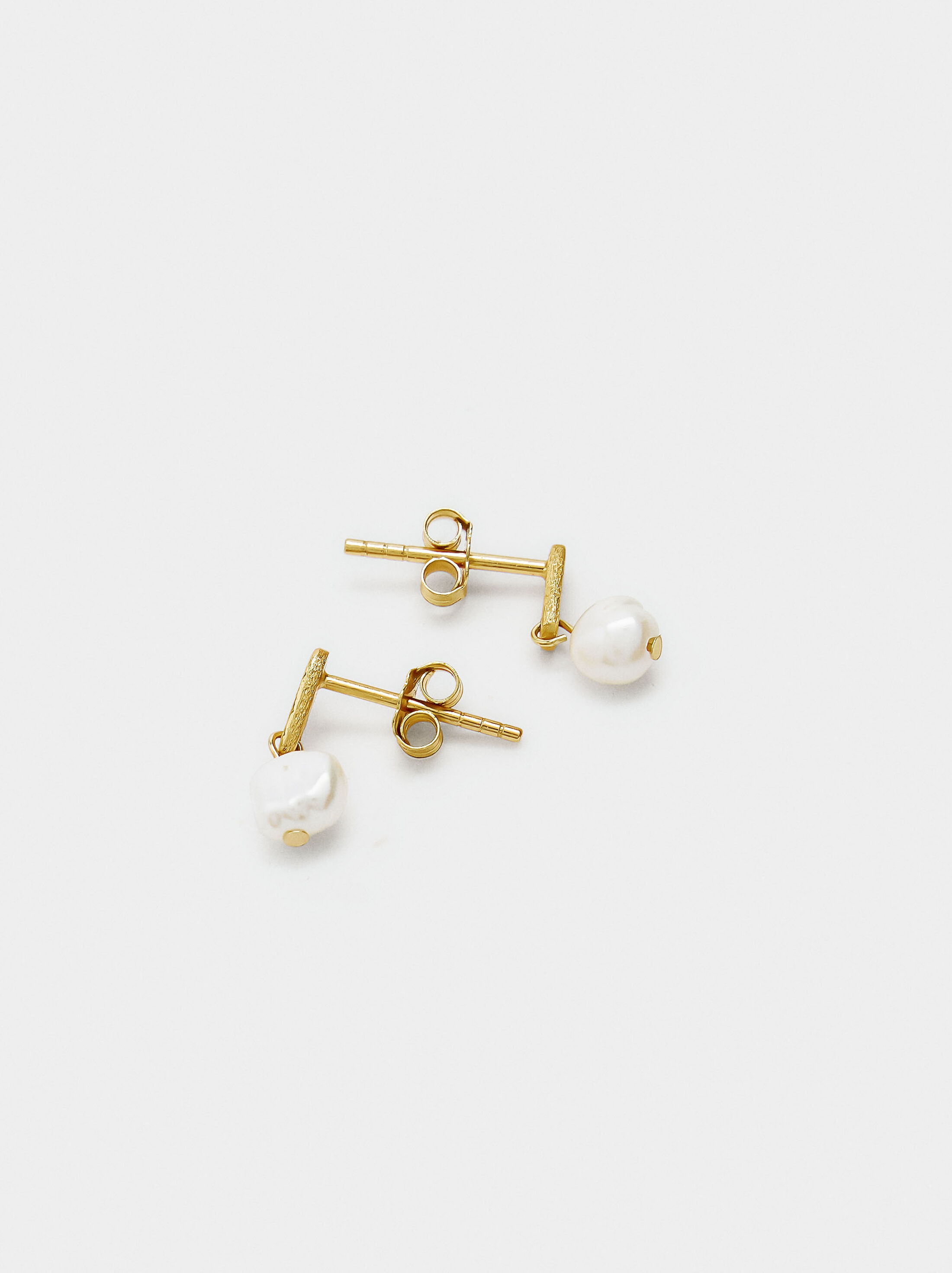 Earrings with freshwater pearls - 925 sterling silver image number 2.0