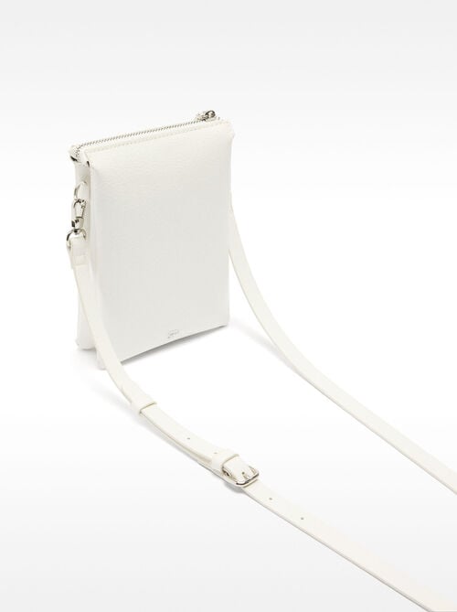 Double crossbody bag with studs