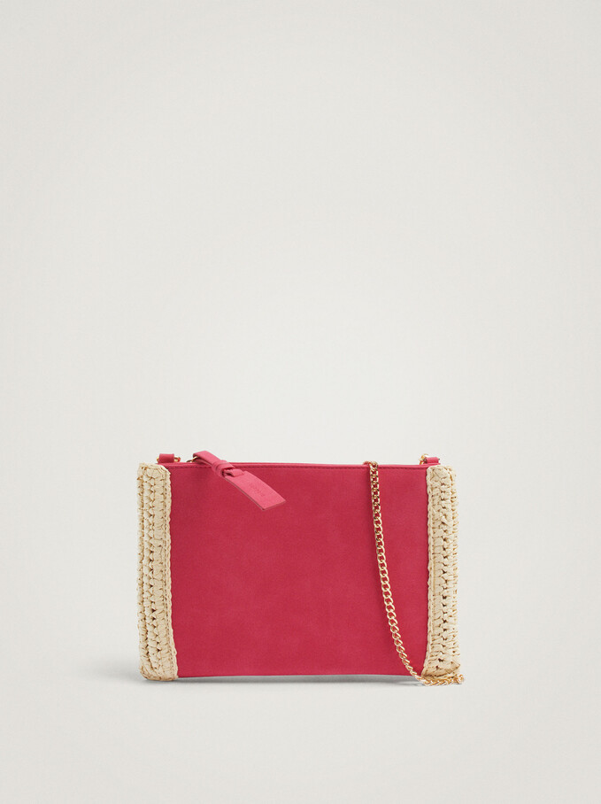 Braided Bag With Chain, Pink, hi-res