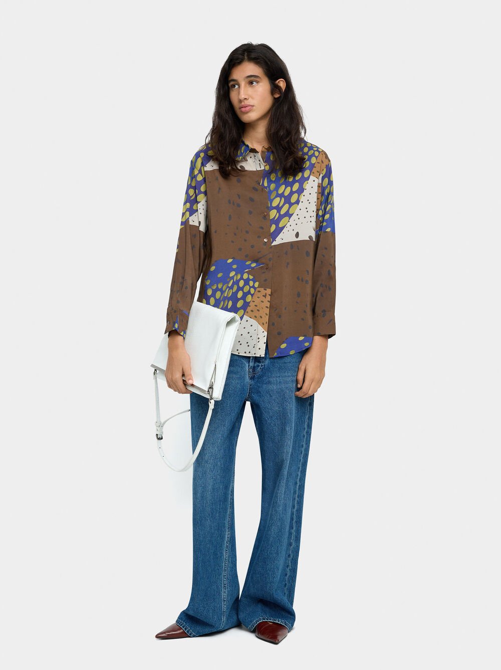 Printed shirt with long sleeves