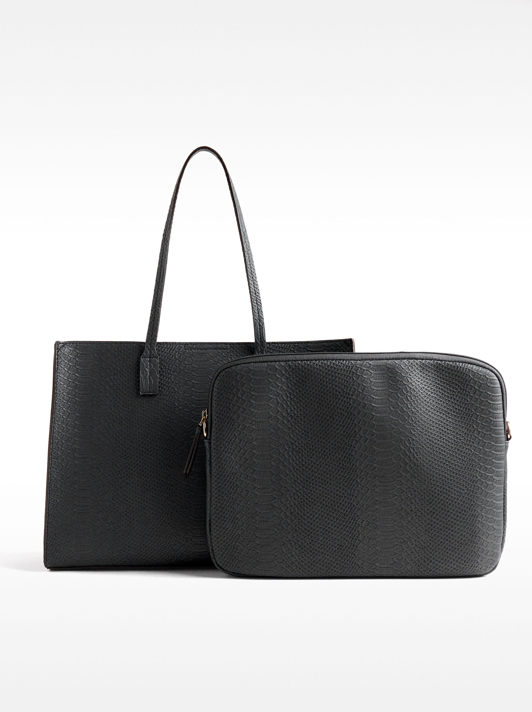 13" laptop bag with animal embossing image number 1.0