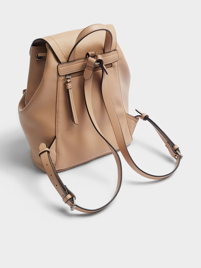 Combined Backpack With Pendant, Beige, hi-res
