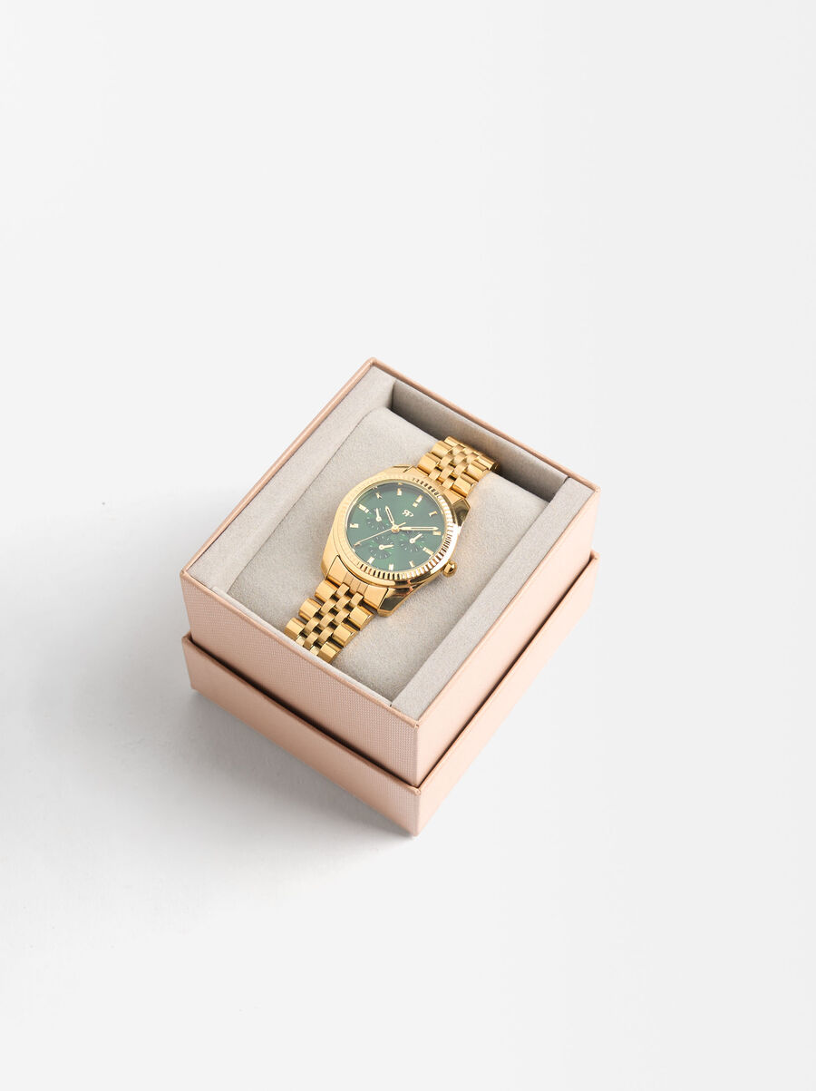 Watch with stainless steel wristband