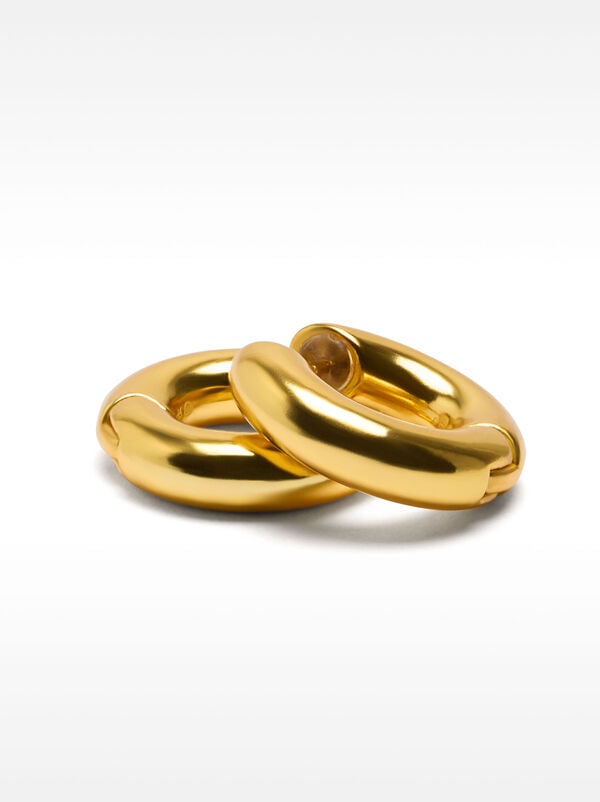 Maxi tubular hoop earrings - 925 sterling silver