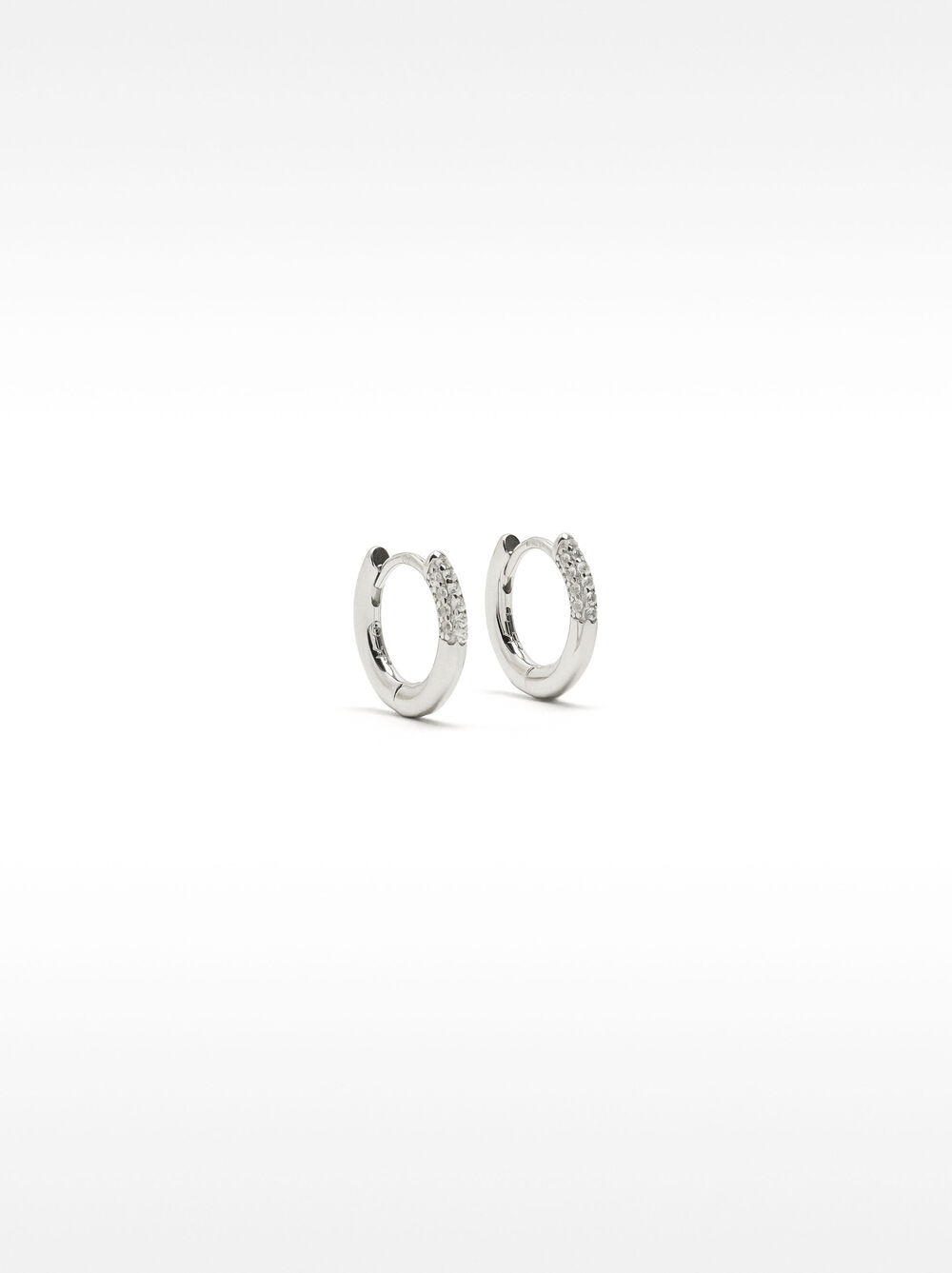 Hoop earrings with zirconia - 925 sterling silver