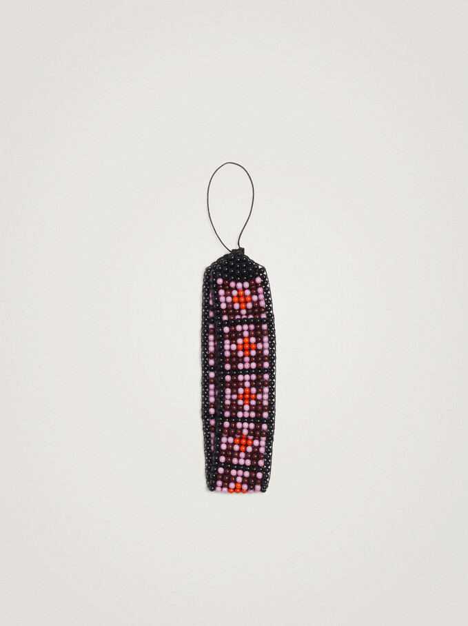 Mobile Holder With Beads, Multicolor, hi-res