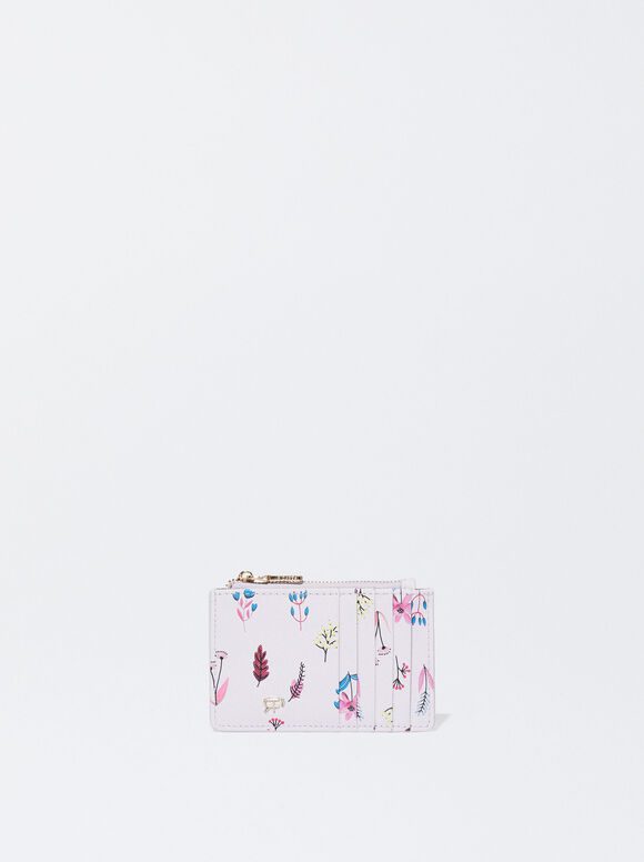 Kartentasche Mit Blumenprint, Mehrfarbig, hi-res