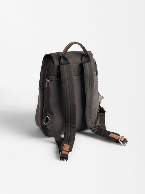 Nylon backpack with pendant